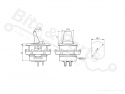 Toggle switch flat black double pole on/off DPDT 